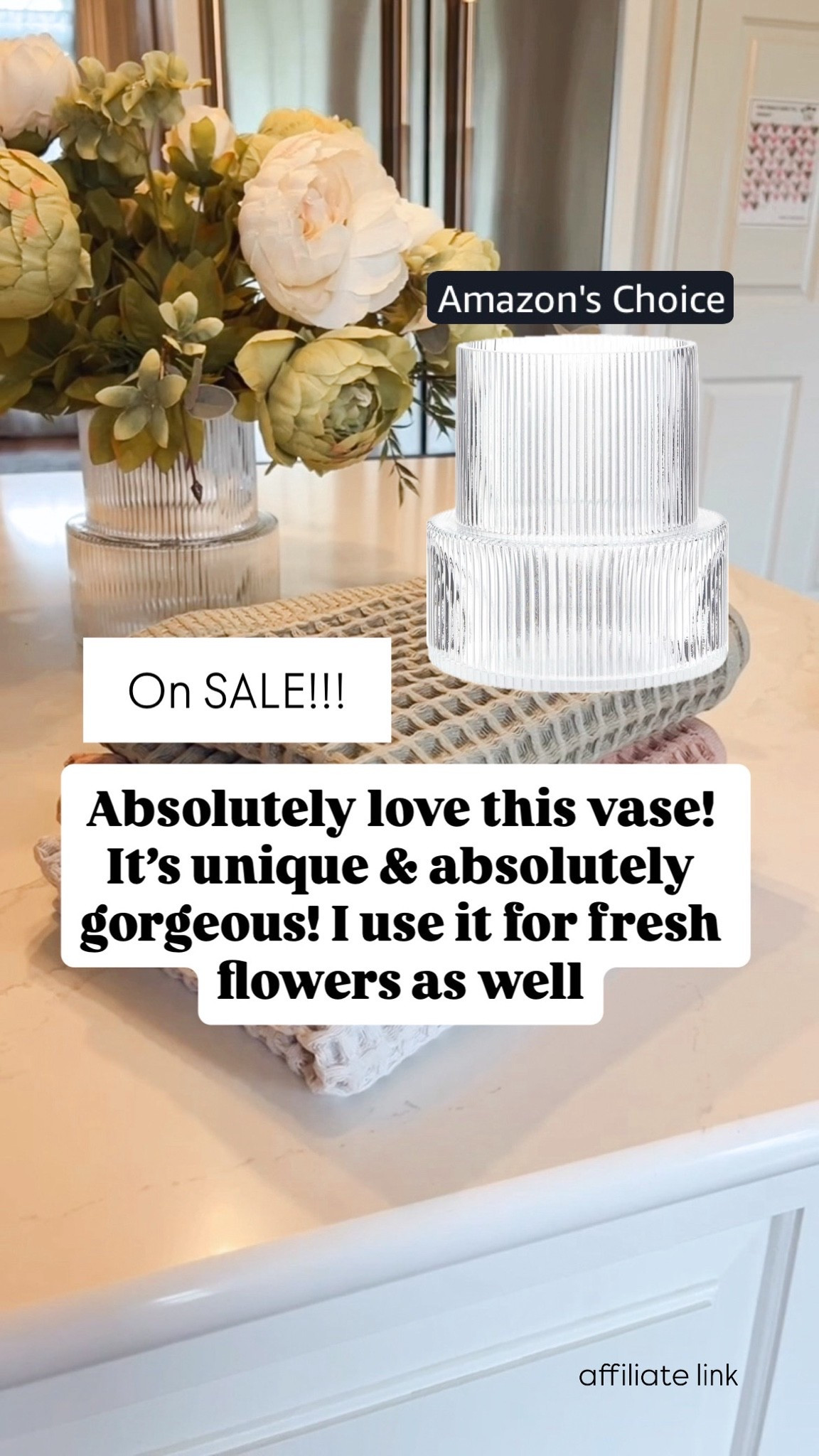 Absolutely love this vase!
It's unique & absolutely gorgeous! I use it for fresh flowers as well

#LTKSaleAlert #LTKHome #LTKmomlife