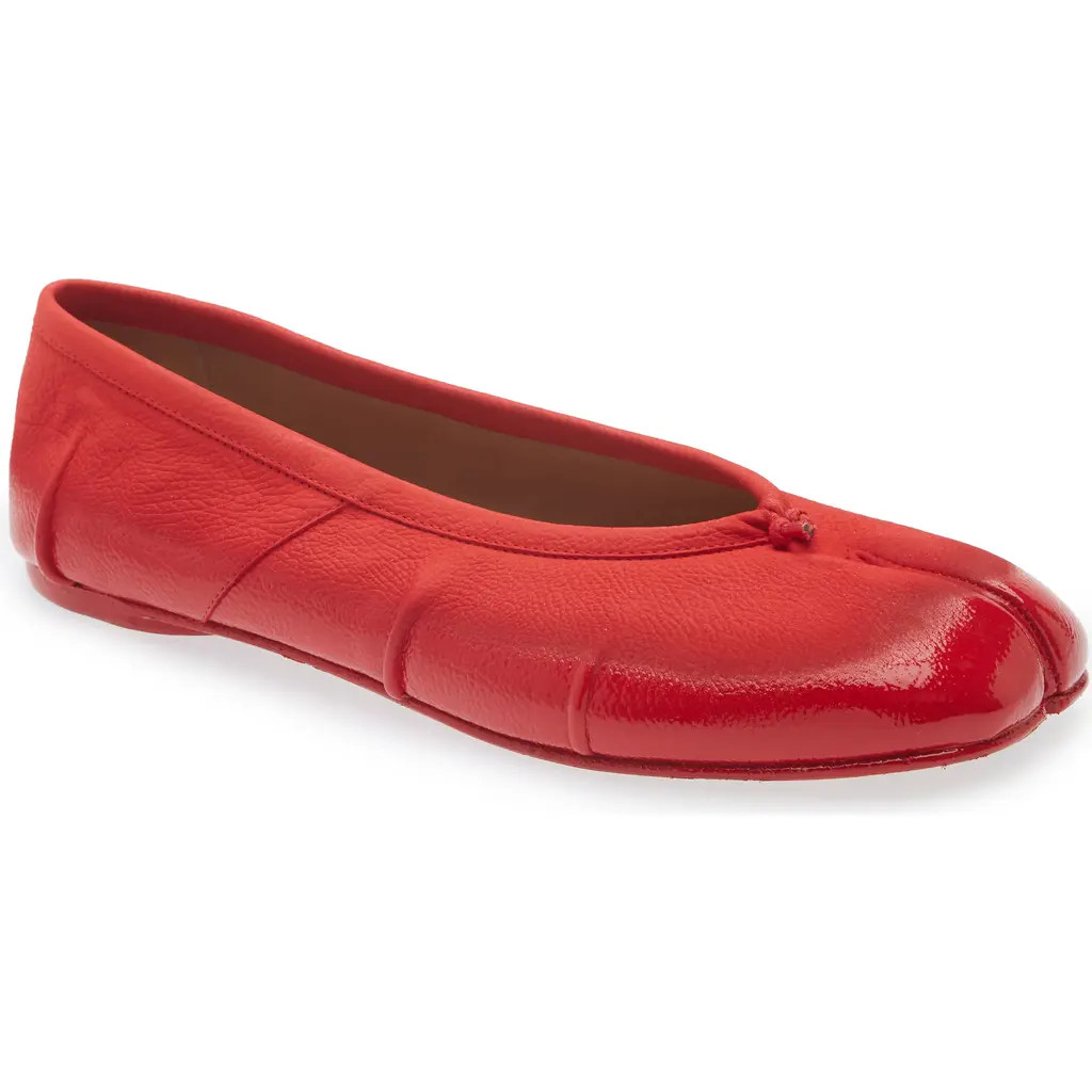 Maison Margiela Tabi Ballet Flat in Red at Nordstrom, Size 10Us | Nordstrom