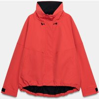 Zara - Technical Jacket With Stoppers - Red / Orange - L - Woman | Zara US