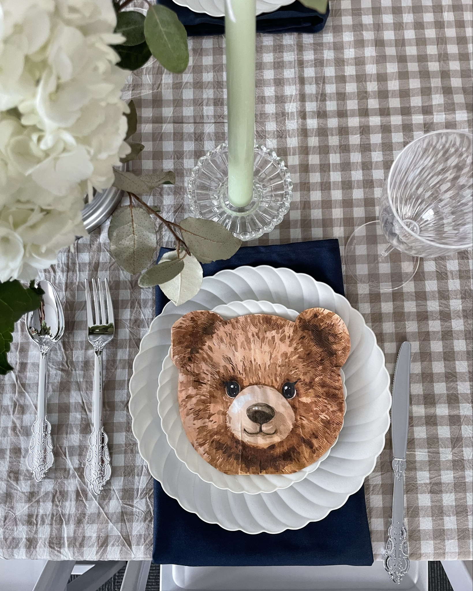 Mini recap of a sweet evening 🐻 
I went with neutral, browns, a pop of sage and a touch of navy blue for two baby boys’ baby blessing. Probably the most effortless palette and the cutest results.

#LTKHoliday #LTKBump #LTKBaby