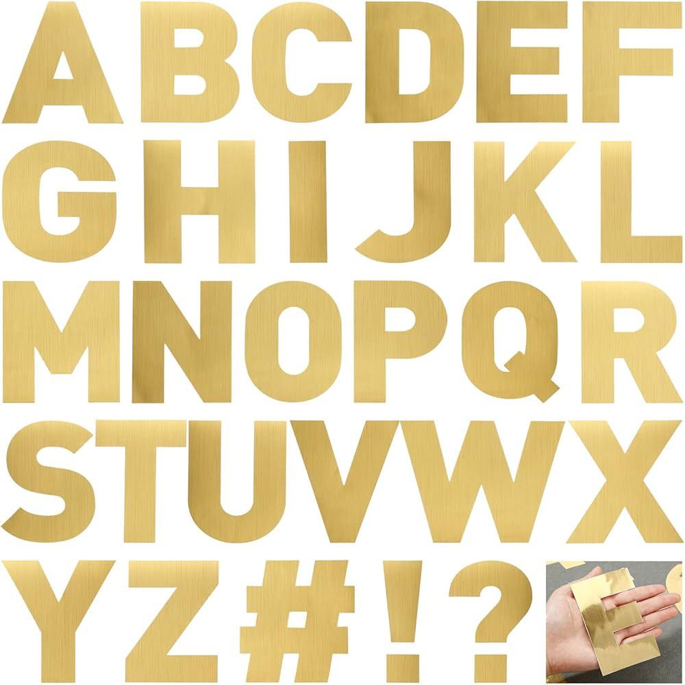 Panelee 140 Pieces 20 Sheets Large Letter Stickers 4 Inch Big Font Alphabet Letter Stickers Self ... | Amazon (US)
