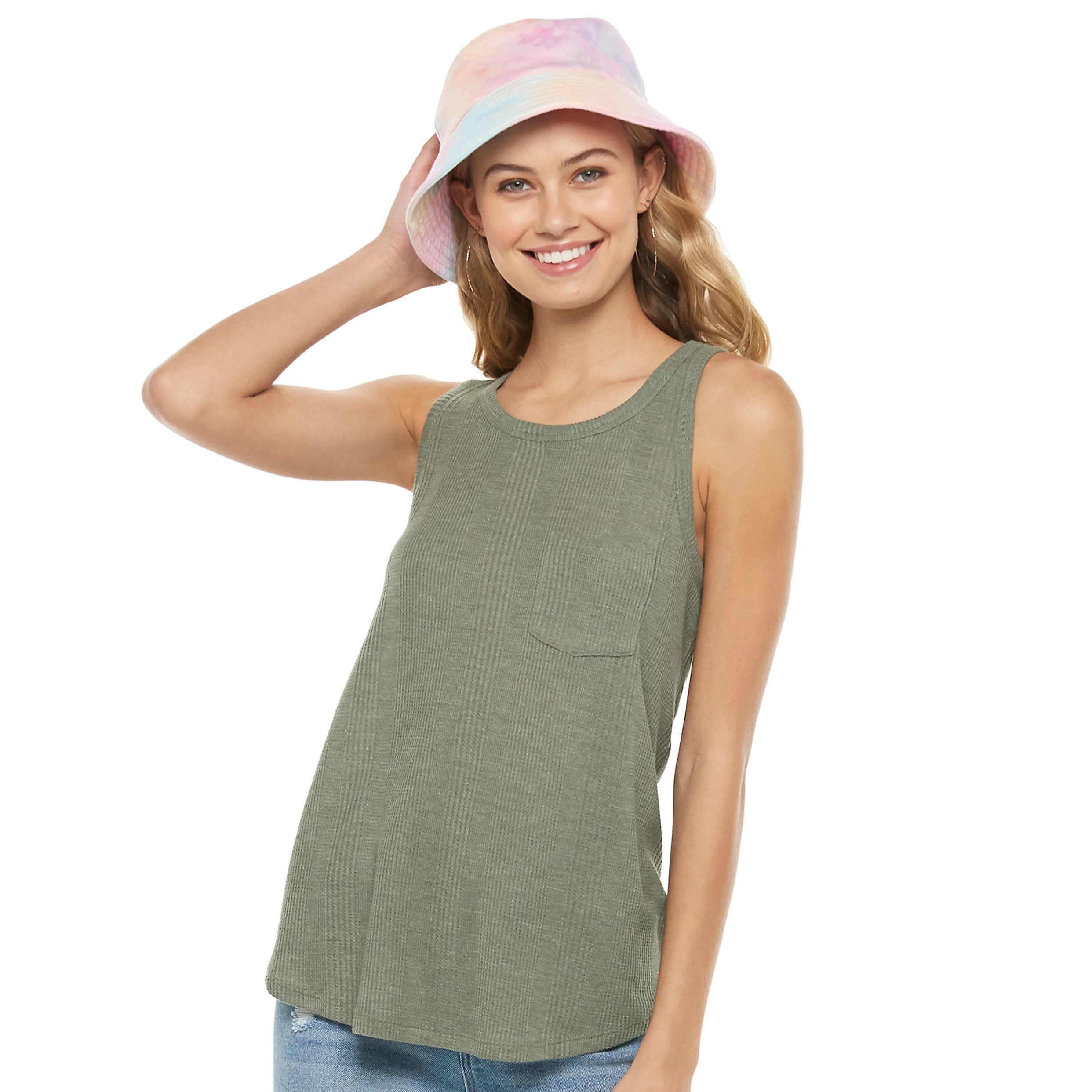Juniors' SO® Waffle Pocket Tank Top | Kohl's