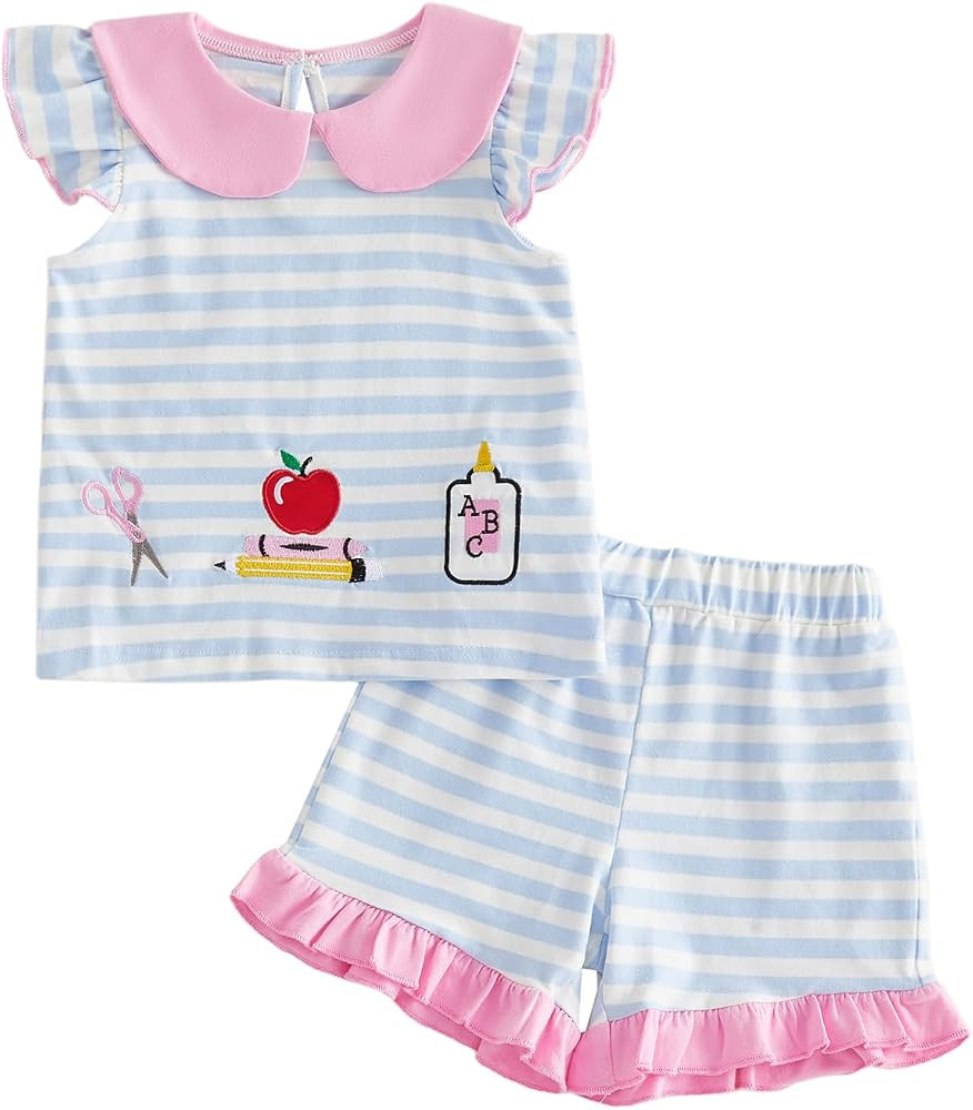 Back To School Outfit for Girls Pre K Clothes | Amazon (US)