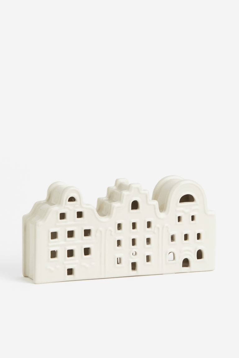 House-shaped Stoneware Decoration - White - Home All | H&M US | H&M (US + CA)