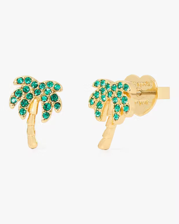 Away We Go Pavé Palm Tree Studs | Kate Spade (US)