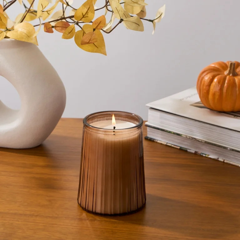 Better Homes & Gardens Farm Apple Pumpkin Scented 1-Wick 16.1oz Ribbed Jar Candle | Walmart (US)