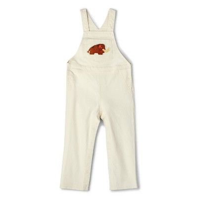 Toddler Adaptive Woolly Mammoth Embroidered Overalls - Christian Robinson x Target Cream | Target
