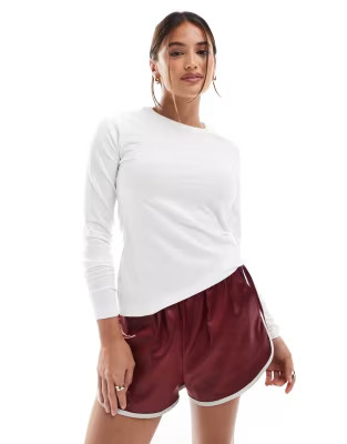 ASOS DESIGN ultimate slim fit t-shirt with long sleeves in cotton in white | ASOS | ASOS (Global)