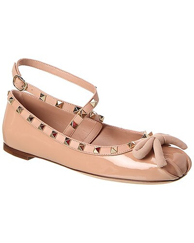 Valentino Rockstud Patent Ballerina Flat | Rue La La