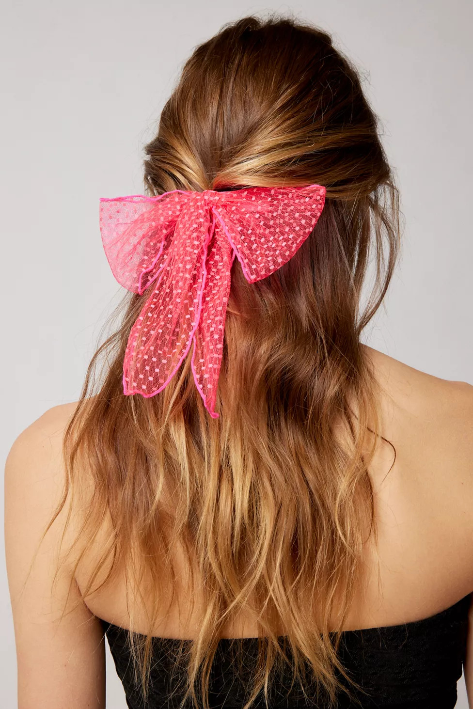 Swiss Dot Mesh Hair Bow Barrette | Urban Outfitters (US and RoW)