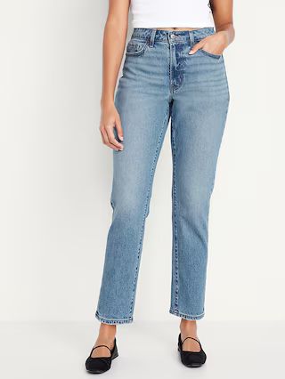 Curvy High-Waisted OG Straight Ankle Jeans | Old Navy (US)