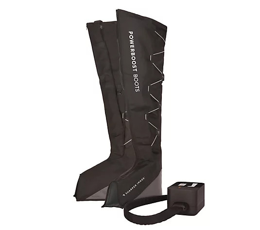 Sharper Image PowerBoost Air Compression Leg Massager 32" Boots - QVC.com | QVC