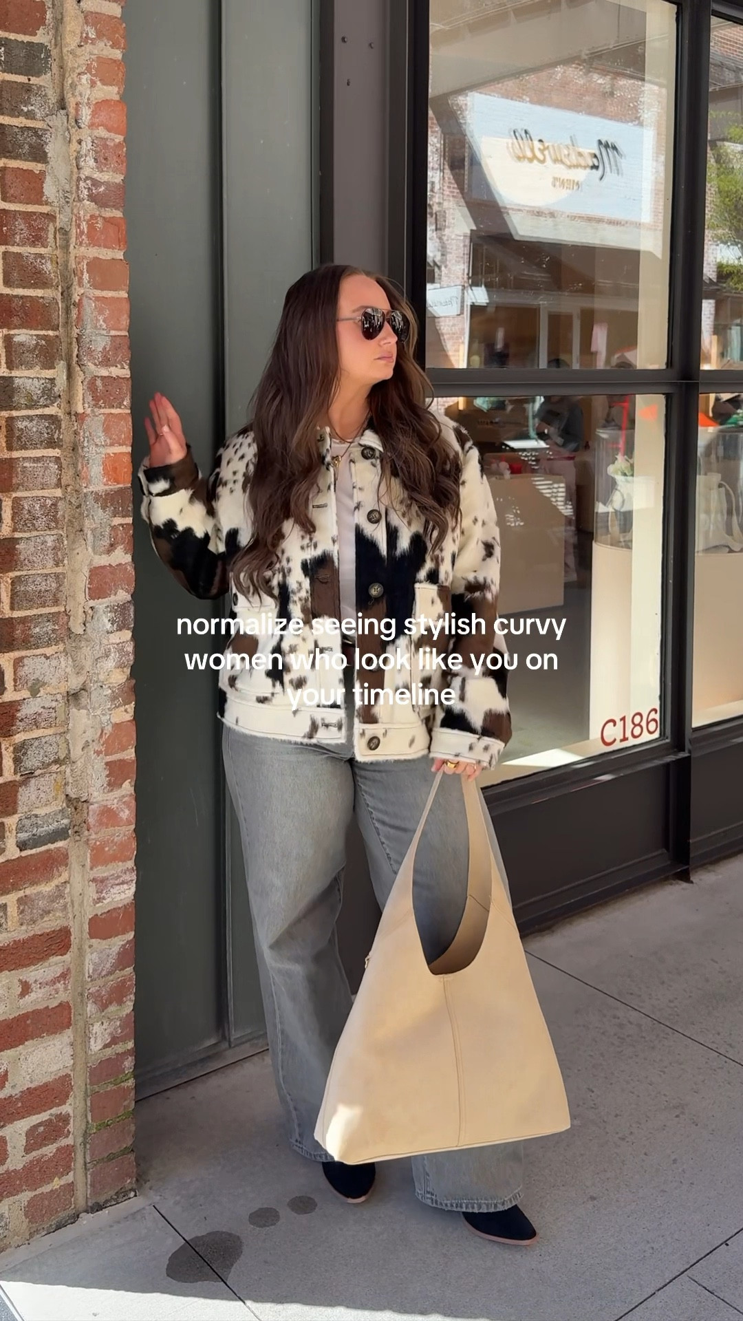 wearing an XL in this jacket!!! 🐄

#LTKSeasonal #LTKMidsize #LTKootd