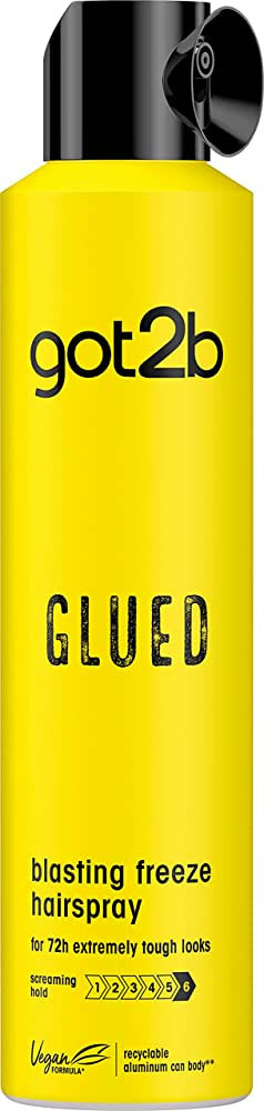 Schwarzkopf got2b Glued Blasting Freeze Spray, Strong Hold Hairspray for Up to 72 Hours, Vegan, S... | Amazon (UK)