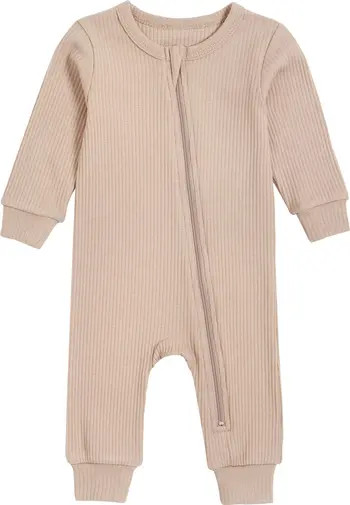 FIRSTS by Petit Lem Rib Fitted One-Piece Pajamas | Nordstrom | Nordstrom