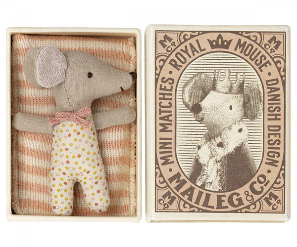 Sleepy Wakey, Baby Mouse - Rose | MailegUSA