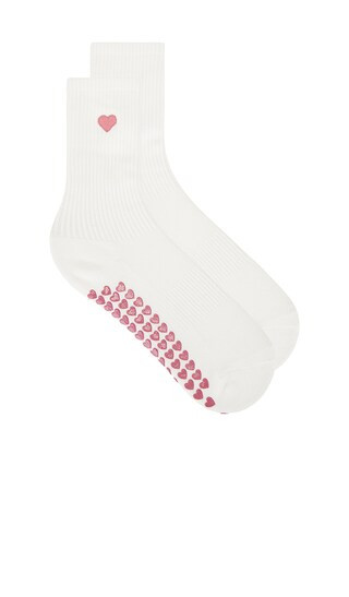 Breathe Grip Sock in White & Berry | Revolve Clothing (Global)