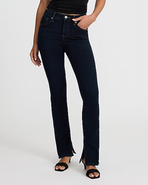 Mid Rise Dark Wash Skyscraper Jeans | Express