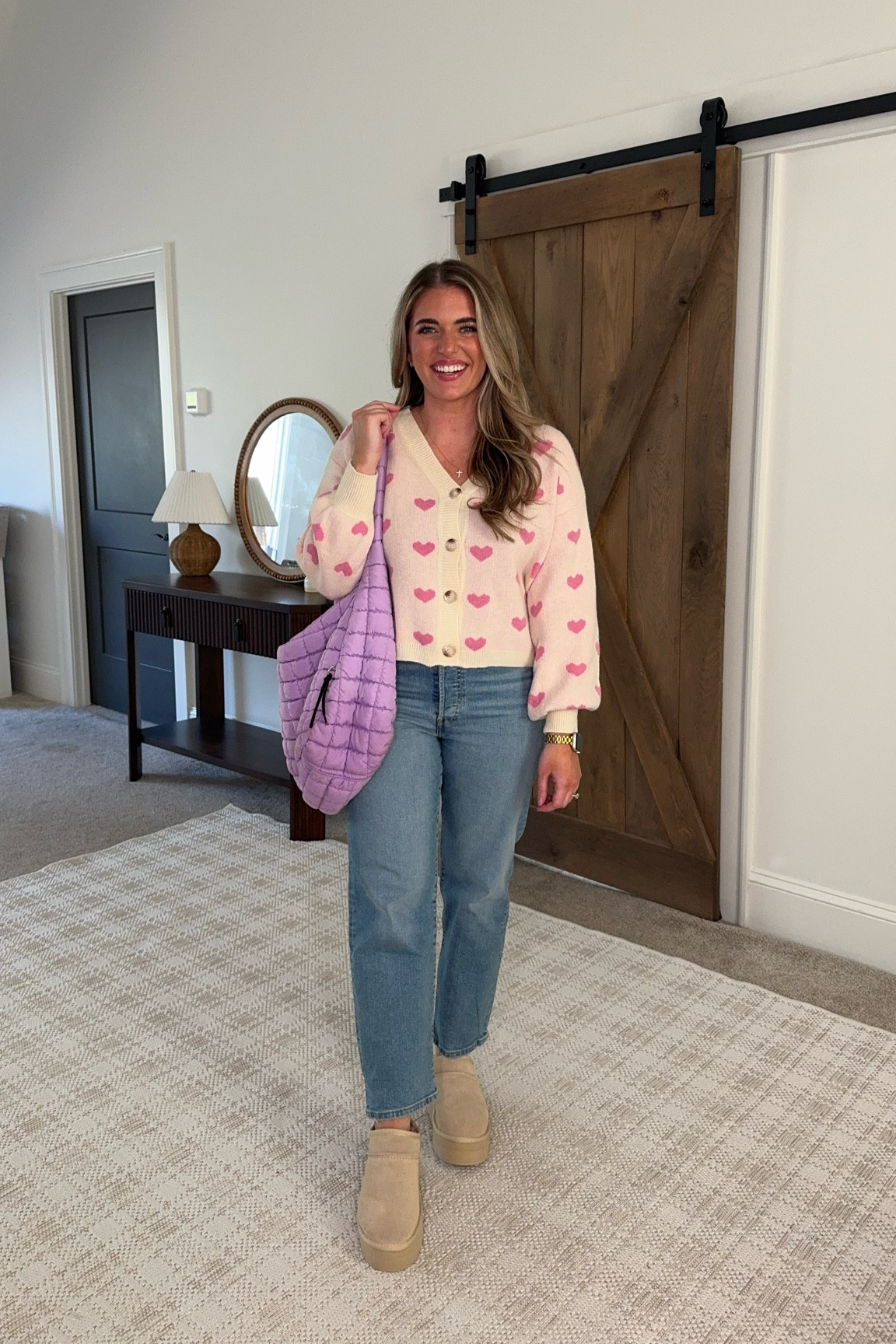 Purple quilted puffer bag from free people from my reel today! Just restocked! 🤩 got mine last April and love it! Holds a ton. The perfect mom bag 

#LTKstyletip #LTKMostLoved #LTKmidsize