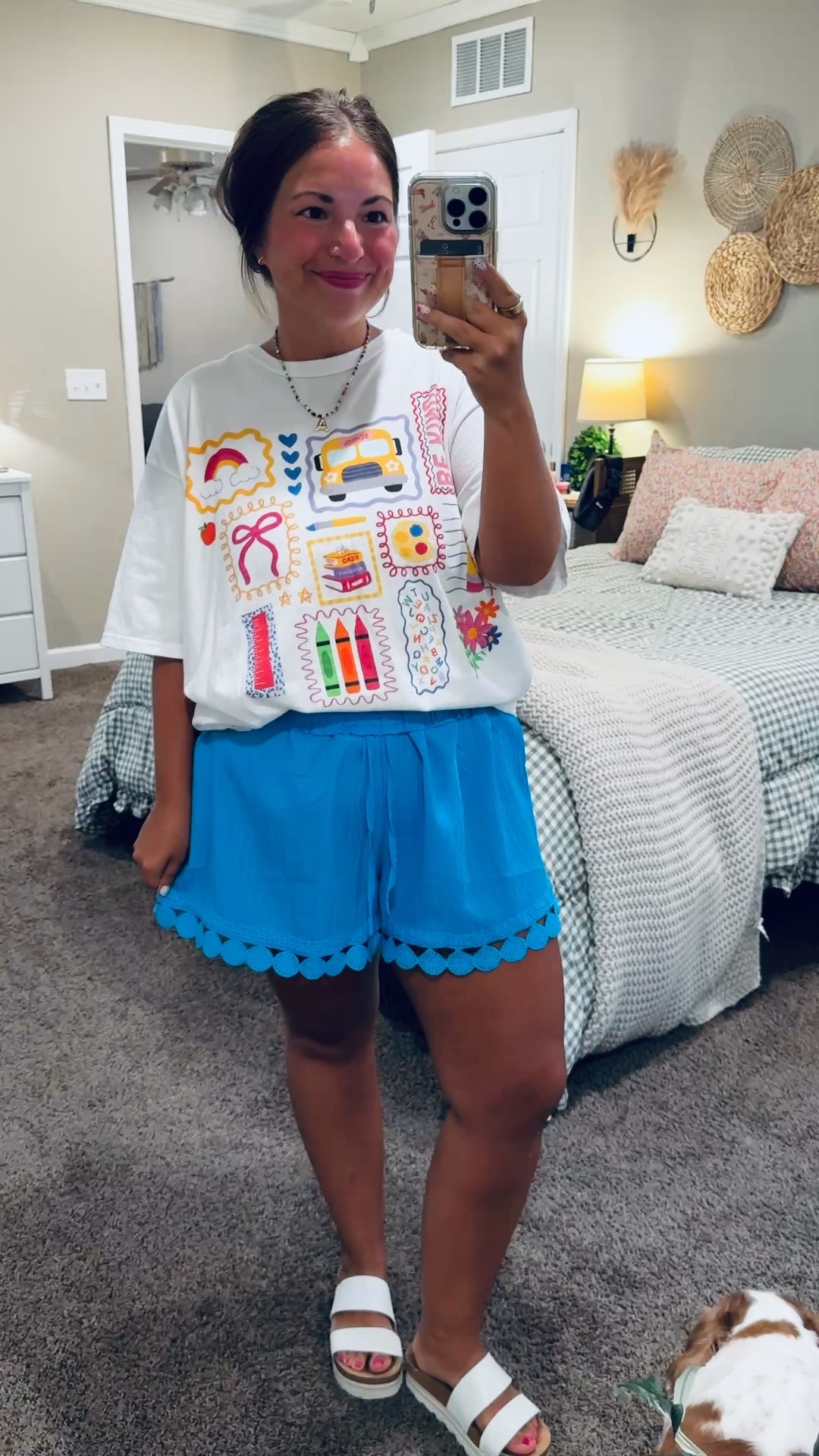 Cute, comfy, and full of back-to-school vibes! 🍎✏️

sandals: fit true to size // wearing a 5
shorts: fit oversized // wearing an XL
tee: fits true to size // wearing an XL 

 #LTKootd #LTKMidsize