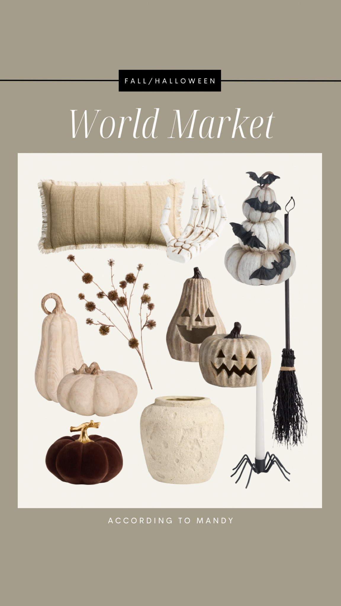 World Market Fall/Halloween finds!

world market, affordable home finds, budget friendly home decor, seasonal home decor, halloween home decor, fall home decor

#LTKHome #LTKSeasonal #LTKFindsUnder50
