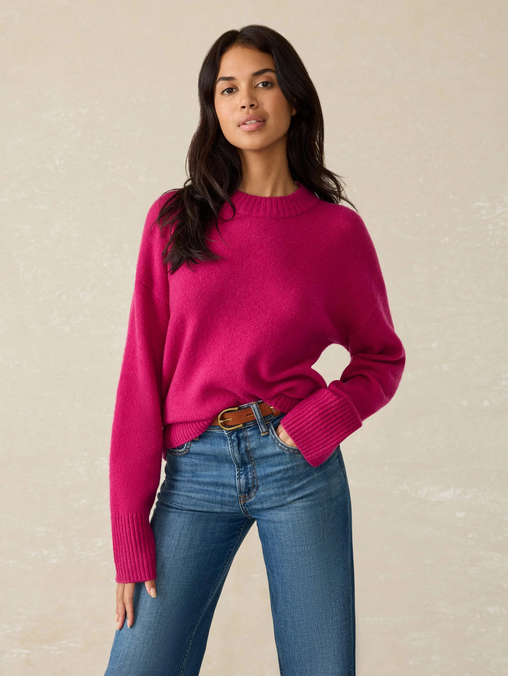 Snowdrift Sweater - Snowberry | Faherty