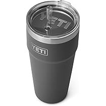 YETI Rambler 26 oz Straw Cup, Vacuum Insulated, Stainless Steel with Straw Lid, Charcoal | Amazon (US)