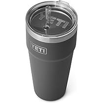 YETI Rambler 26 oz Straw Cup, Vacuum Insulated, Stainless Steel with Straw Lid, Charcoal | Amazon (US)