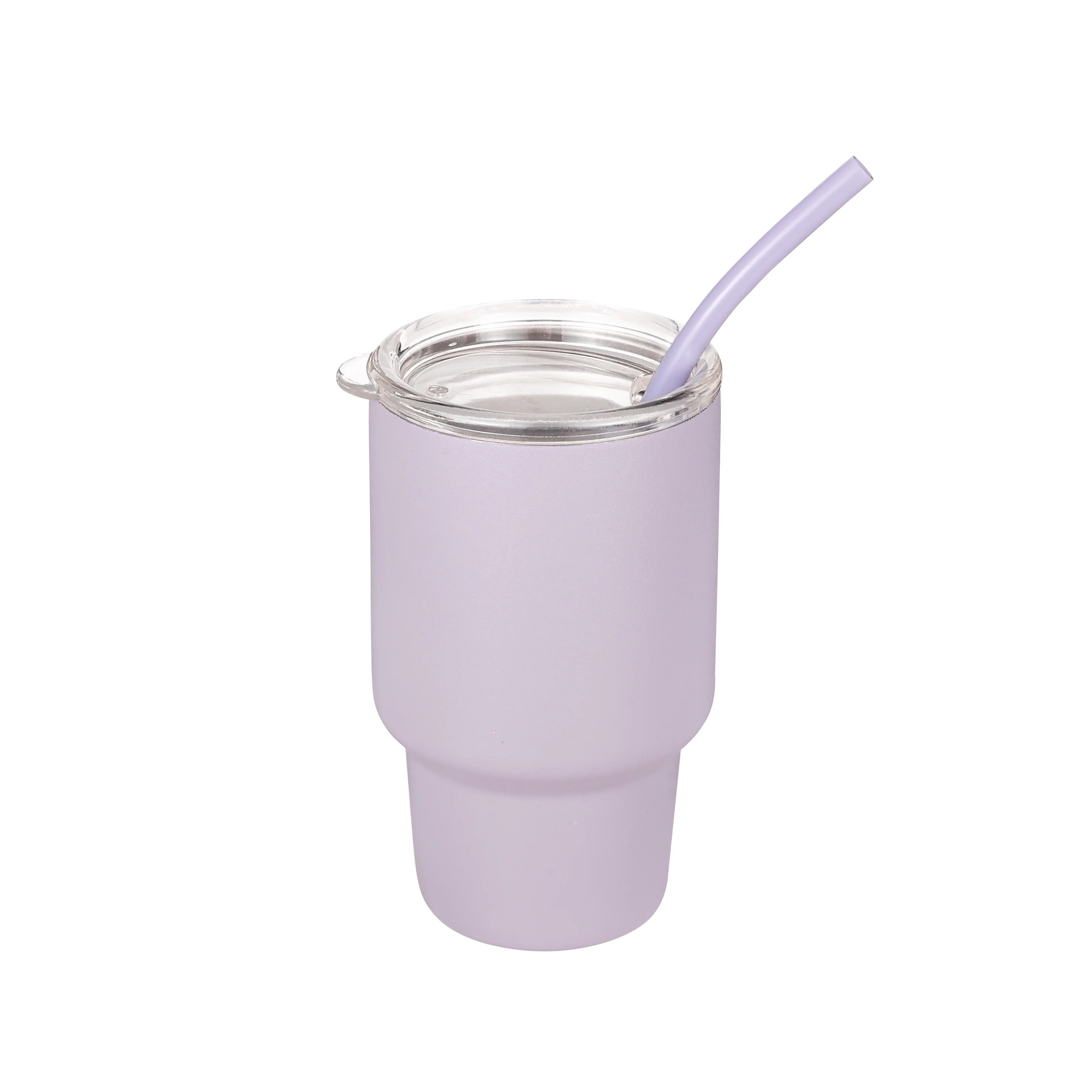 Mainstays Purple 4 oz Stainless Steel Double Wall Insulated Tumbler with Straw | Walmart (US)