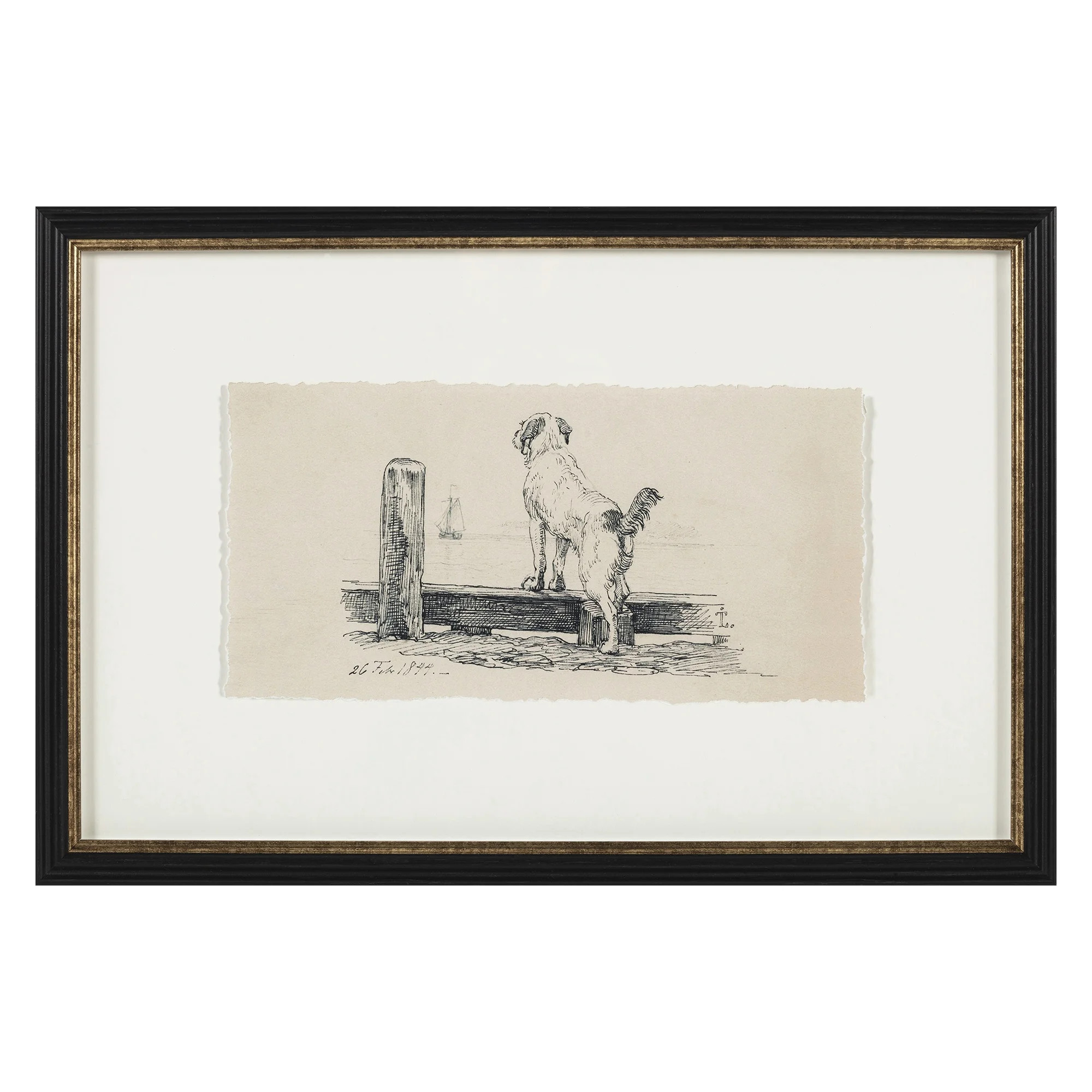 My Texas House Dog by the Beach Framed Art 24x16 | Walmart (US)