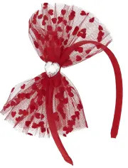 Girls Valentine's Day Heart Bow Headband | The Children's Place  - CLASSICRED | The Children's Place