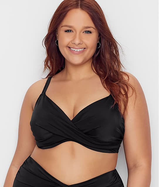 Elomi Plus Size Magnetic Wrap Underwire Bikini Top | Bare Necessities