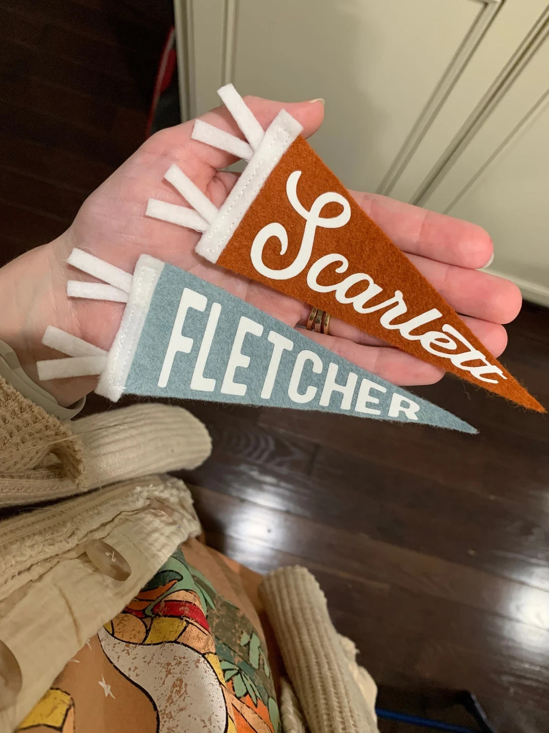 Custom Name Dollhouse Miniature Felt Pennant Flag // You Pick Name and Color - Etsy | Etsy (US)