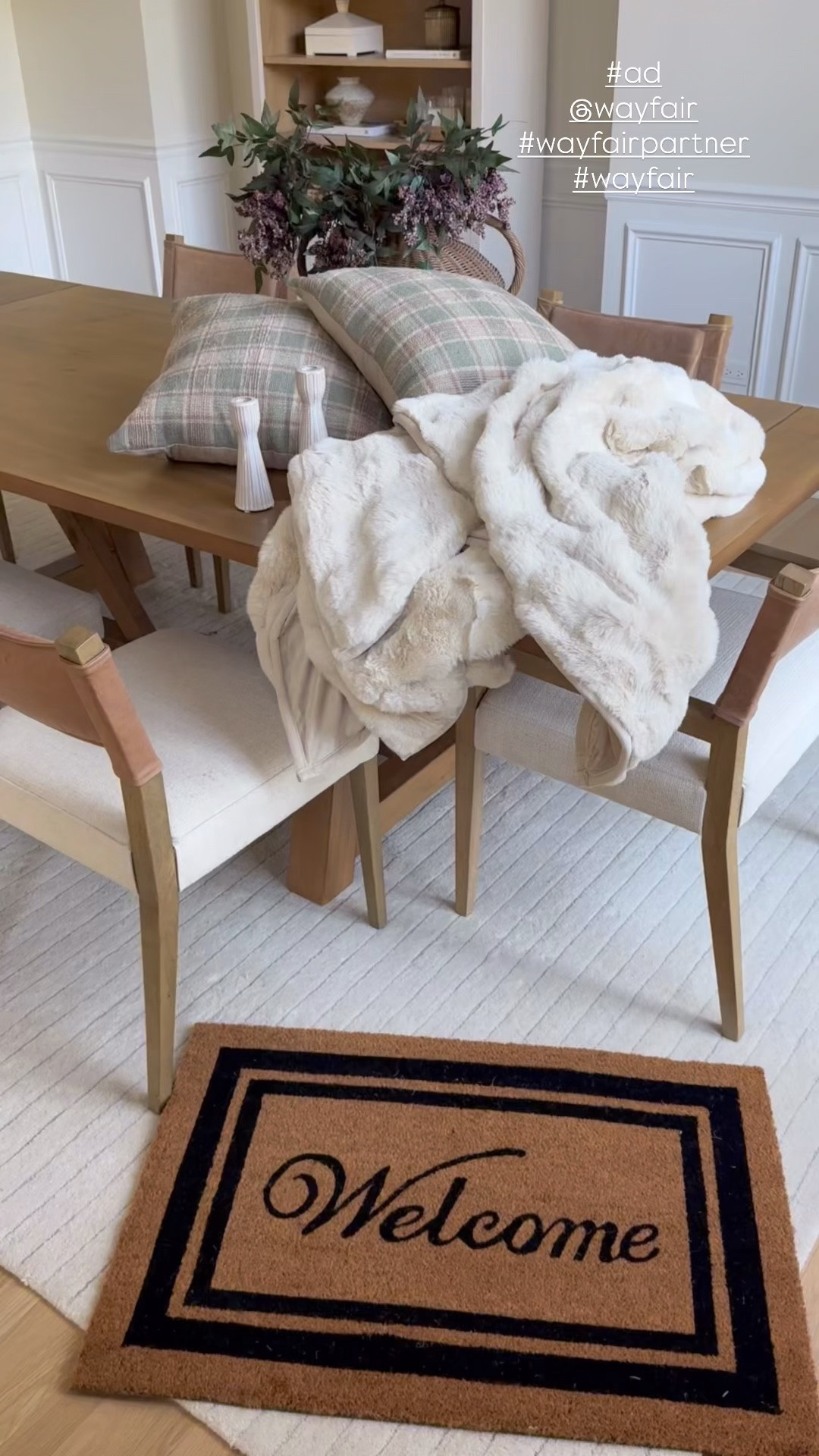#ad refreshing a space for Fall doesn’t have to be a complicated or costly task! You can easily refresh a space with a few simple swaps like I did here! I got these candle holders, beautiful textured pillows, doormat, and cozy throw blanket all from @Wayfair 🫶🏼 I love incorporating earth tones, plaids, cozy textures, and accents. #wayfairpartner #wayfair

#LTKHome