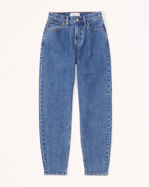 Pleated High Rise 80s Mom Jean | Abercrombie & Fitch (US)