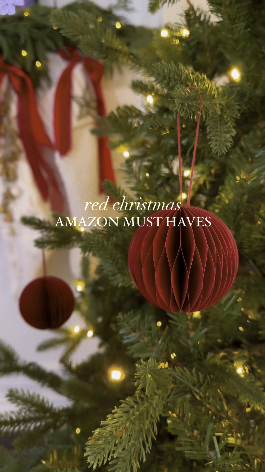 Bring on the red christmas!! ♥️ 
Amazon must haves!

Changed out ornament hook to red nylon ribbon - LINKED⬇️

#LTKSeasonal #LTKHome #LTKStyleTip