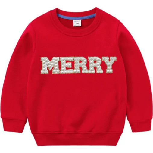 Lola + The Boys | Women's Merry Pearl Sweatshirt (Red, Size X-Large) | Maisonette | Maisonette