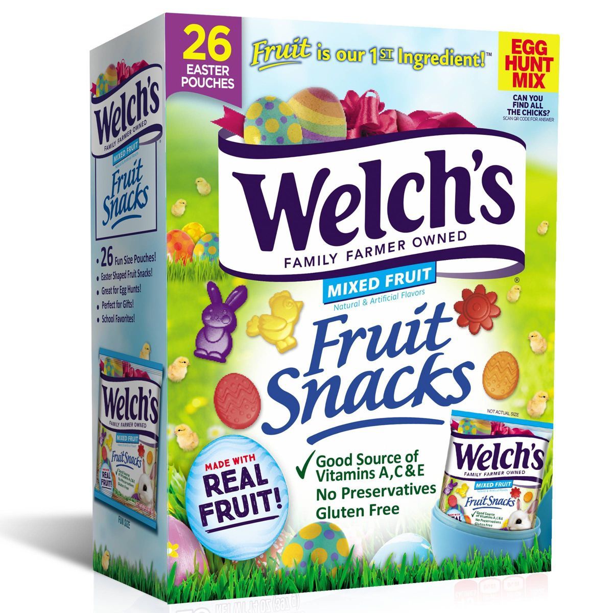 Welchs Mixed Fruit Easter Fruit Snacks Egg Hunt - 26ct/13pz | Target