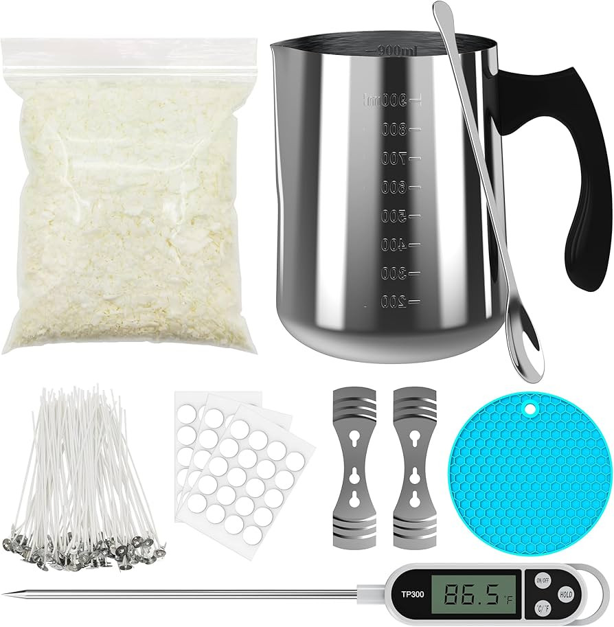 Ohcans Candle Making Kit Supplies for Beginners, Soy Wax DIY Candle Making for Adults, with 900ml... | Amazon (US)