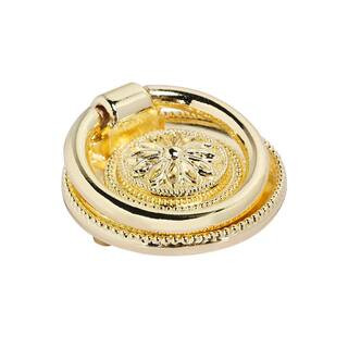 Utopia Alley Medici Ring Pull, Polished Gold, 1 5/8" Diameter HW279PLGD011 - The Home Depot | The Home Depot