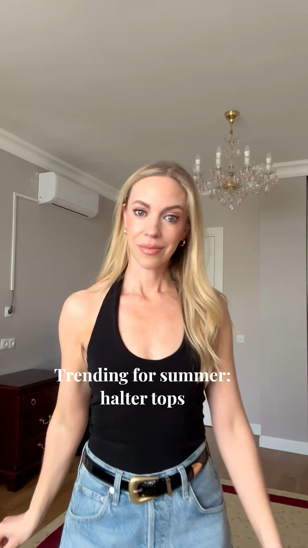 Halter tops are a huge trend for 90’s summer style! This one is super affordable from @Zara