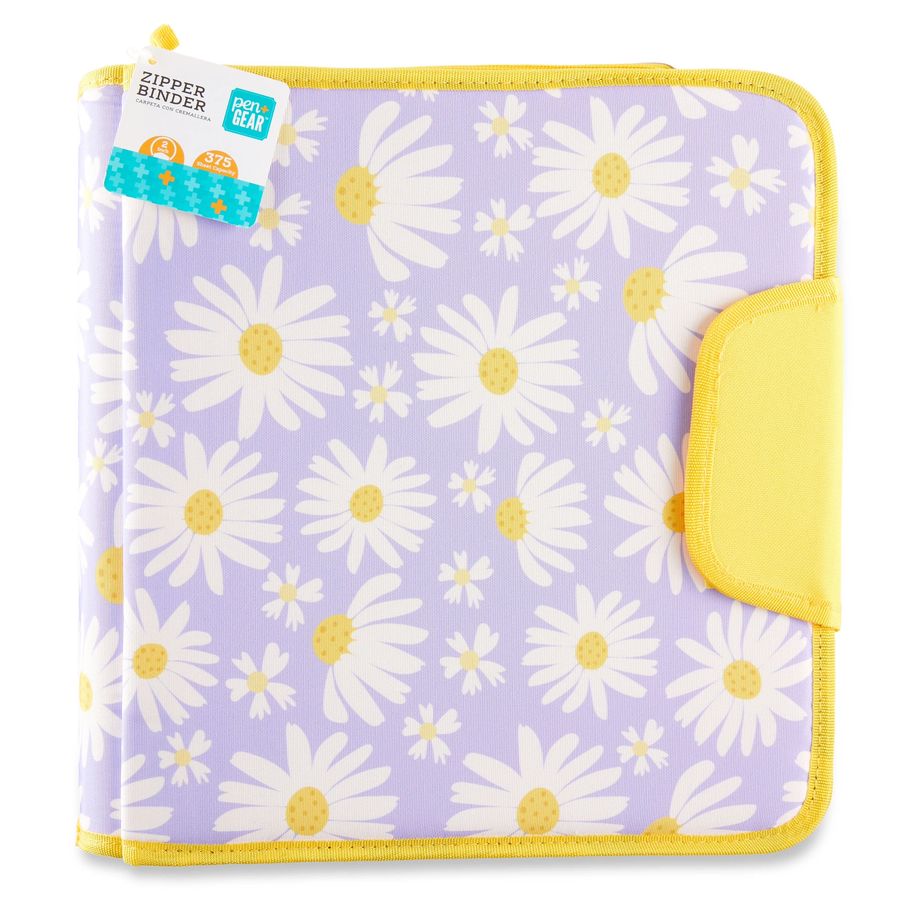 Pen+Gear 3-Ring Zipper Binder, 2" Round Rings, 375 Sheet Capacity, Floral Fabric | Walmart (US)