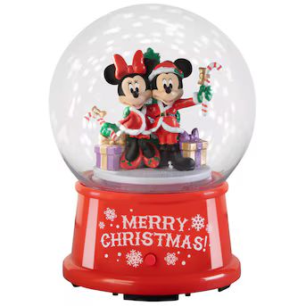 Disney 6.3-in Musical Decoration Mickey and Minnie Snowflake Battery-operated Batteries Included ... | Lowe's