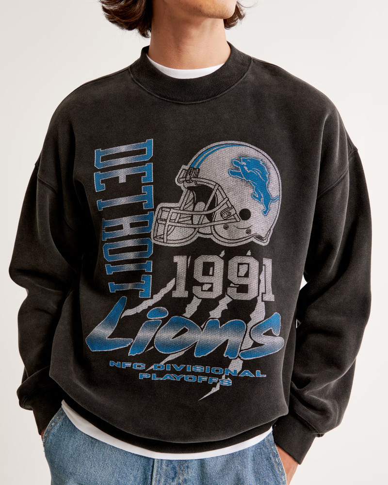 Detroit Lions Graphic Crew Sweatshirt | Abercrombie & Fitch (US)