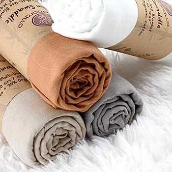 Meracorallo Muslin Swaddle Blanket Silky Soft Receiving Blanket Neutral Swaddle Wrap for Baby Boy... | Amazon (US)