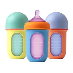 Boon Nursh Bottles - Silicone Baby Bottles Help Ease Colic Symptoms - Reusable Food-Grade Silicon... | Amazon (US)