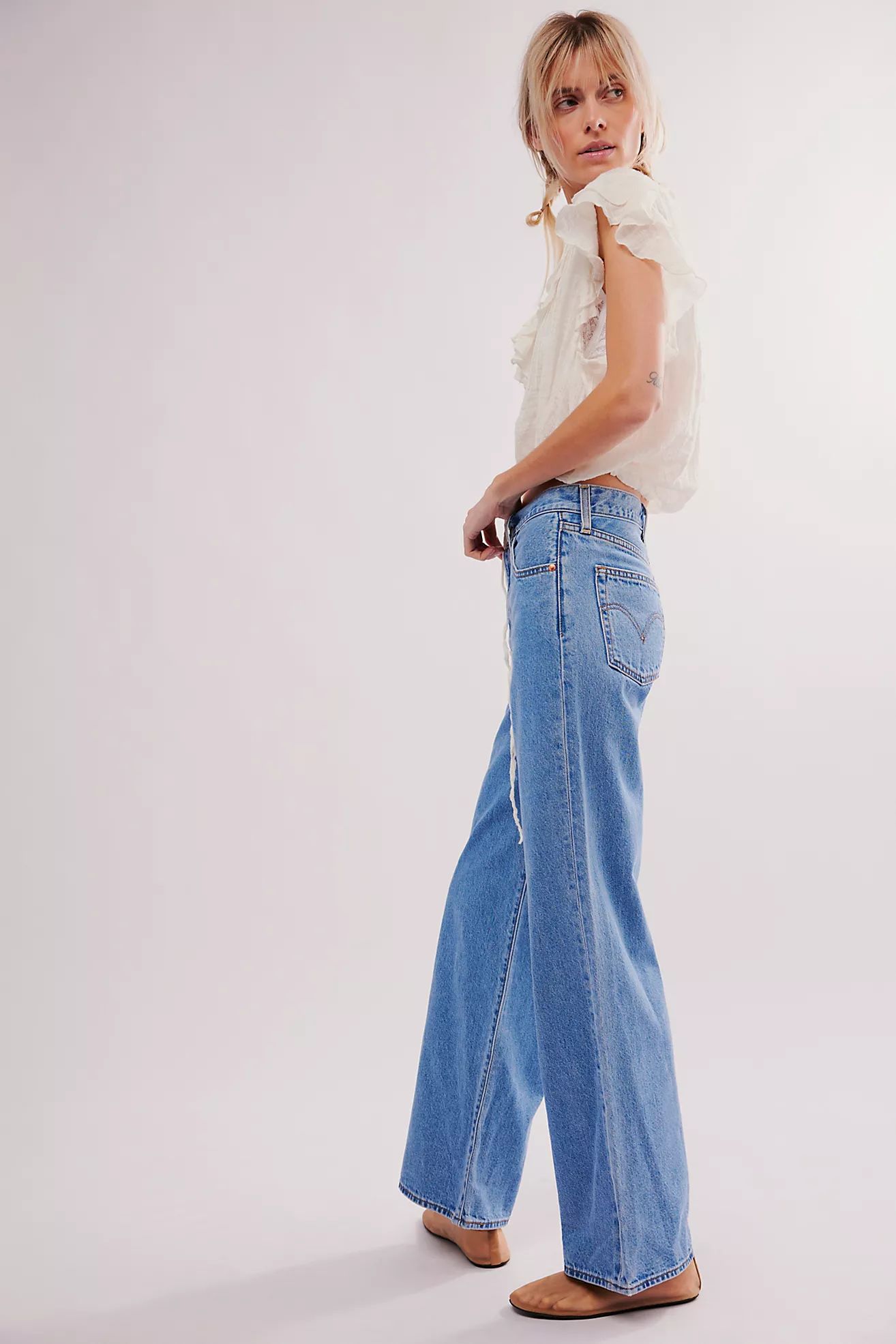 Levi's Ribcage Wide-Leg Jeans | Free People (Global - UK&FR Excluded)