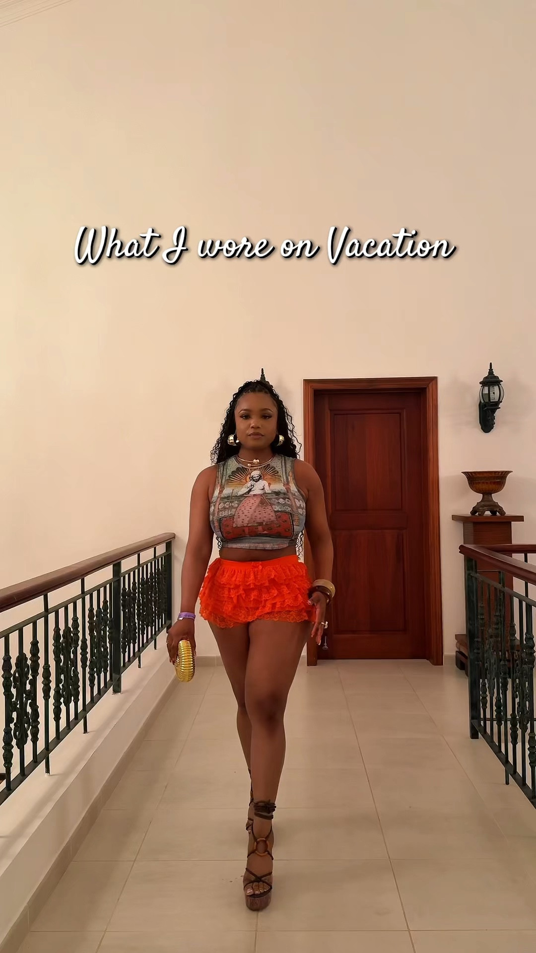 What I wore on Vacation from SHEIN & Fashion Nova. 

Set for excursion is from
 FashionNova just search: get snatched active set 
- orange swimsuit: haute in the heat 
- scarf: gone tanning head scarf 
- choker: twist me around choker 
- bangles: modern babe bangle set & only one direction bangle set. 