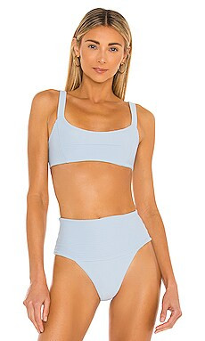 L*SPACE Jess Bikini Top in Sky Blue from Revolve.com | Revolve Clothing (Global)