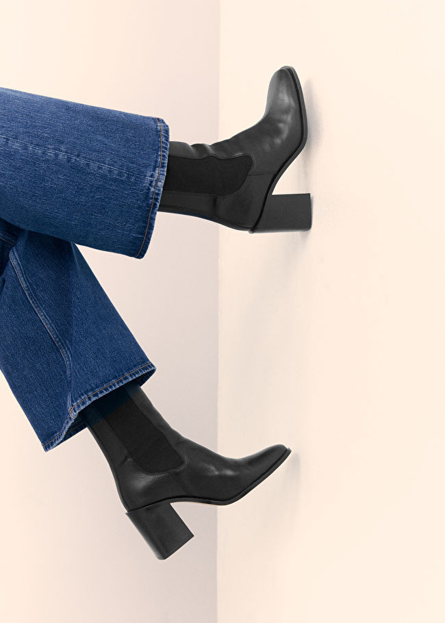 Heeled Leather Chelsea Boots | & Other Stories US